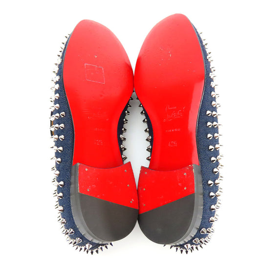 Christian Louboutin loafers denim Navy 42 1/2