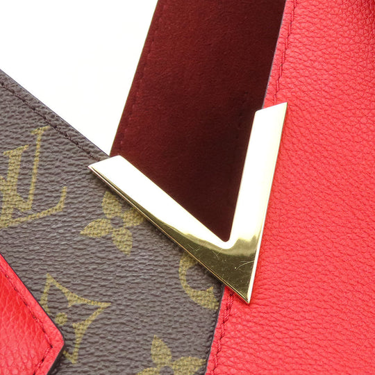 LOUIS VUITTON Tote Bag M40459 Monogram, Leather Red Kimono MM Women Used Authentic