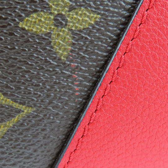 LOUIS VUITTON Tote Bag M40459 Monogram, Leather Red Kimono MM Women Used Authentic