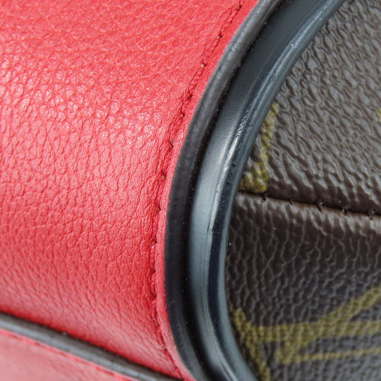 LOUIS VUITTON Tote Bag M40459 Monogram, Leather Red Kimono MM Women Used Authentic