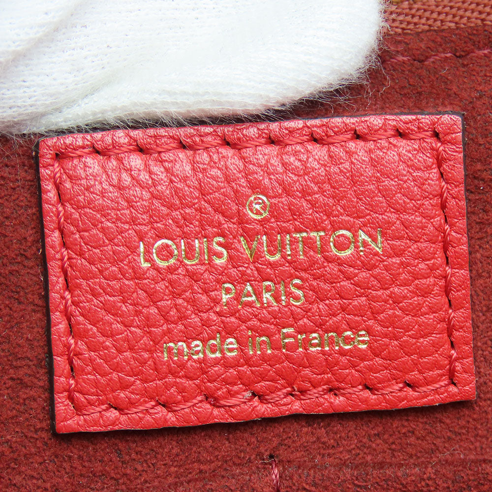 LOUIS VUITTON Tote Bag M40459 Monogram, Leather Red Kimono MM Women Used Authentic