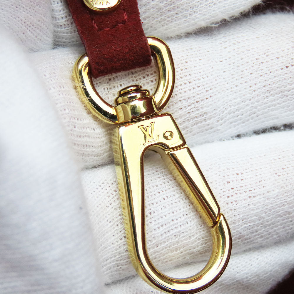 LOUIS VUITTON Tote Bag M40459 Monogram, Leather Red Kimono MM Women Used Authentic