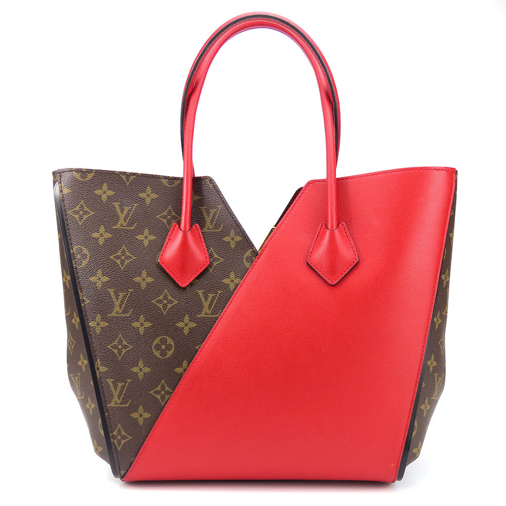 LOUIS VUITTON Tote Bag M40459 Monogram, Leather Red Kimono MM Women Used Authentic