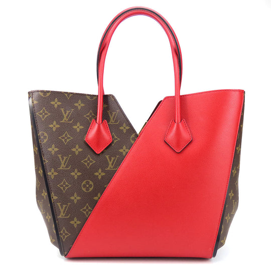 LOUIS VUITTON Tote Bag M40459 Monogram, Leather Red Kimono MM Women Used Authentic