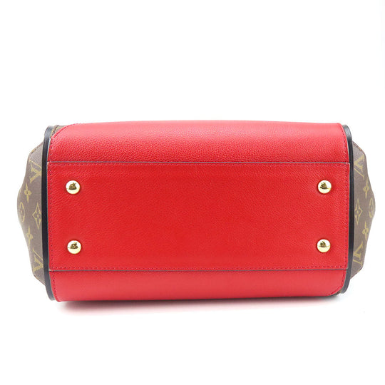 LOUIS VUITTON Tote Bag M40459 Monogram, Leather Red Kimono MM Women Used Authentic