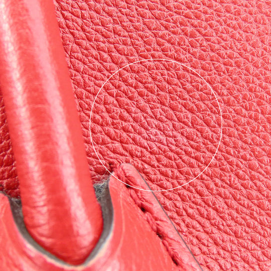 LOUIS VUITTON Tote Bag M40459 Monogram, Leather Red Kimono MM Women Used Authentic