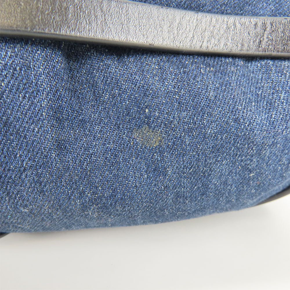 DIESEL Shoulder Bag Denim, Leather Indigo Women Used Authentic