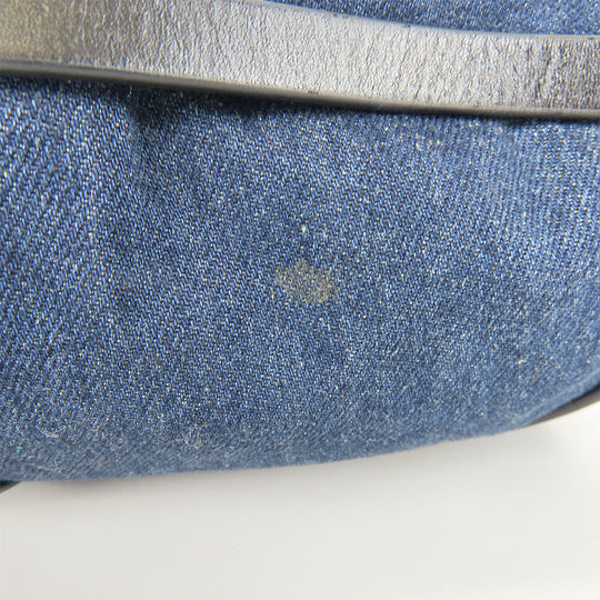 DIESEL Shoulder Bag Denim, Leather Indigo Women Used Authentic