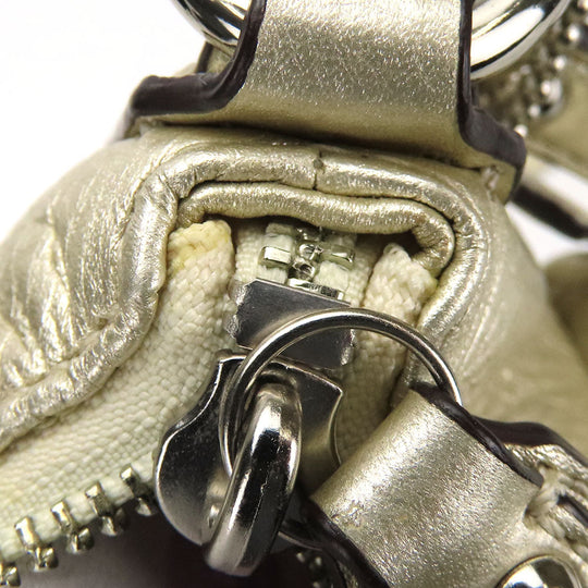 COACH Shoulder Bag 14771 leather gold Christine Women Used Authentic