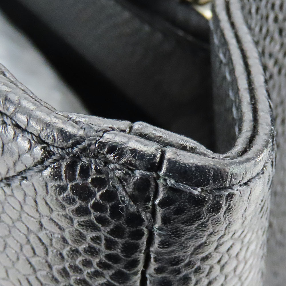 CHANEL Tote Bag Caviar skin black Matrasse GST Women Used Authentic