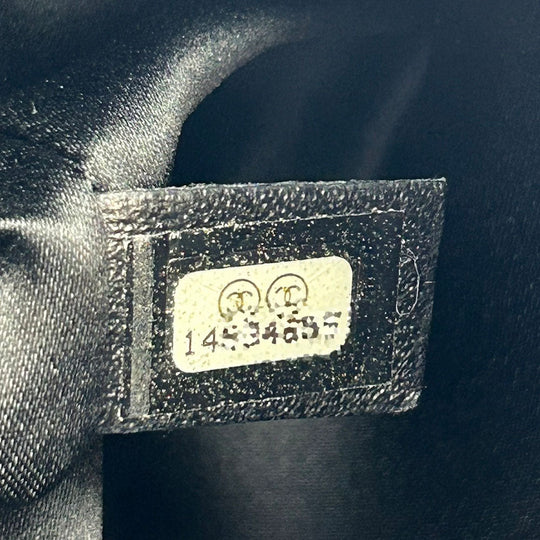 CHANEL Tote Bag Caviar skin black Matrasse GST Women Used Authentic