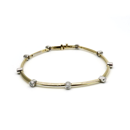 TIFFANY&Co. bracelet K18 Yellow Gold, Pt950Platinum, Diamond Yellow Gold Women Used Authentic