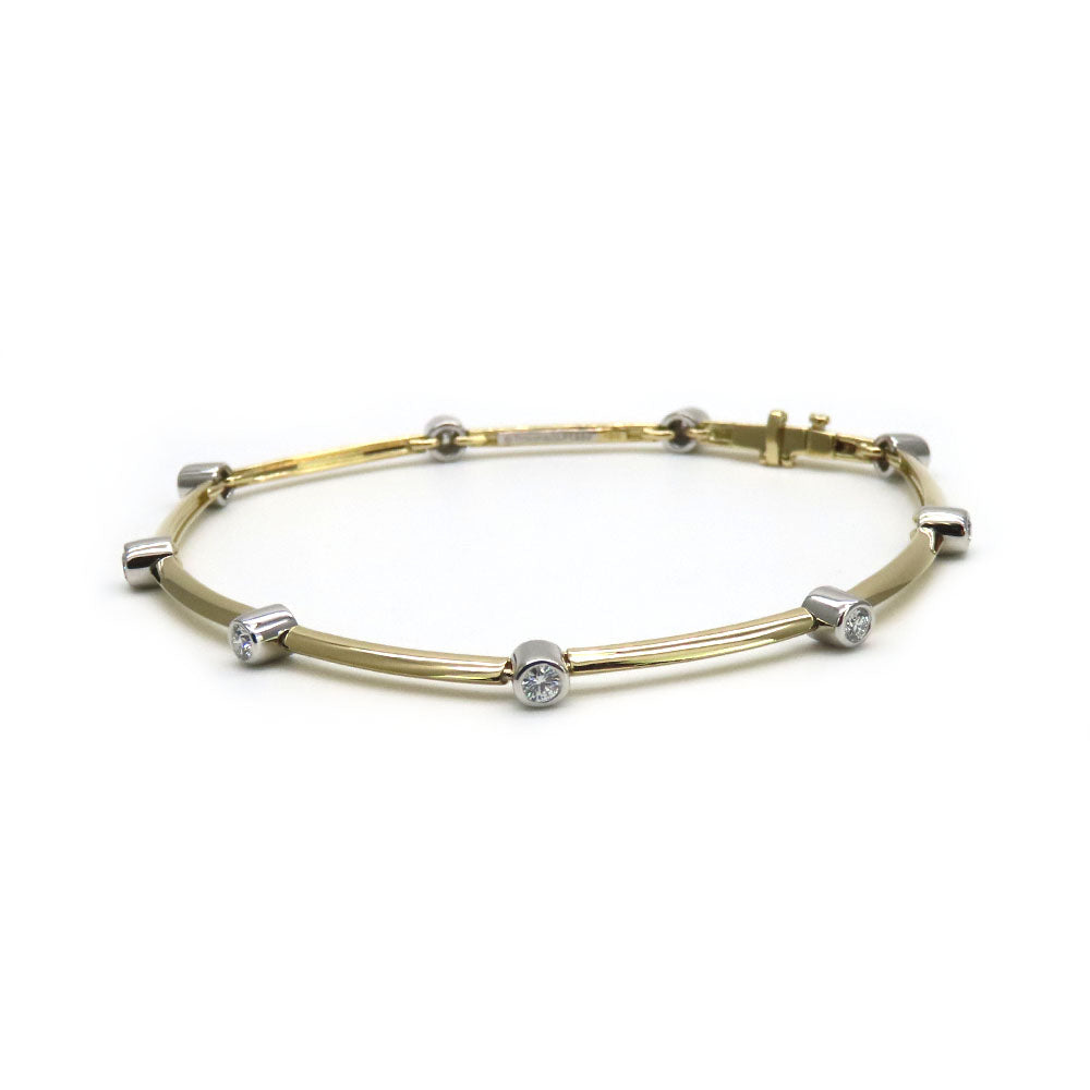 TIFFANY&Co. bracelet K18 Yellow Gold, Pt950Platinum, Diamond Yellow Gold Women Used Authentic