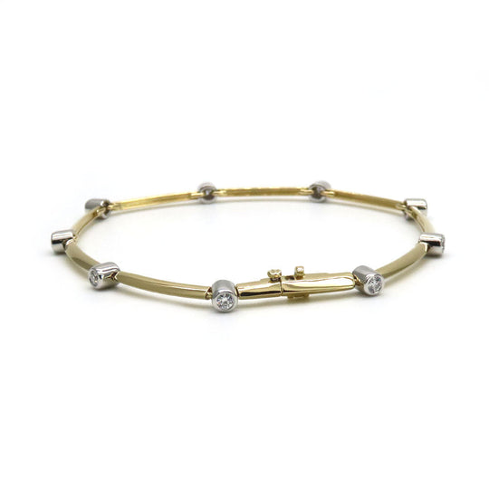 TIFFANY&Co. bracelet K18 Yellow Gold, Pt950Platinum, Diamond Yellow Gold Women Used Authentic