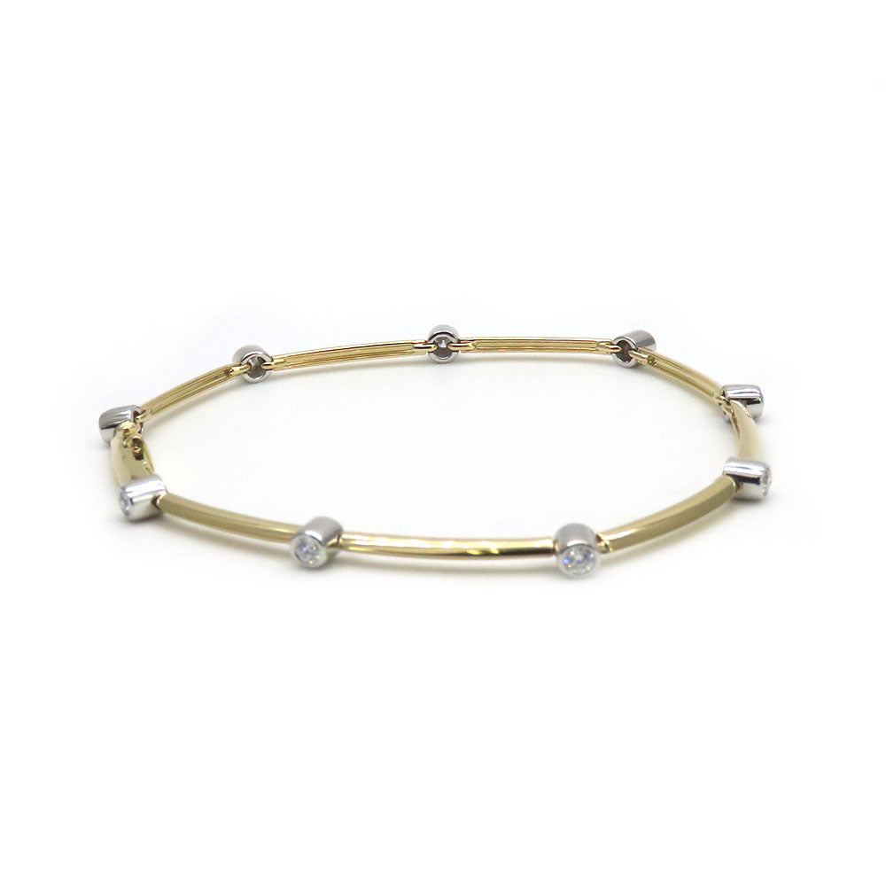 TIFFANY&Co. bracelet K18 Yellow Gold, Pt950Platinum, Diamond Yellow Gold Women Used Authentic