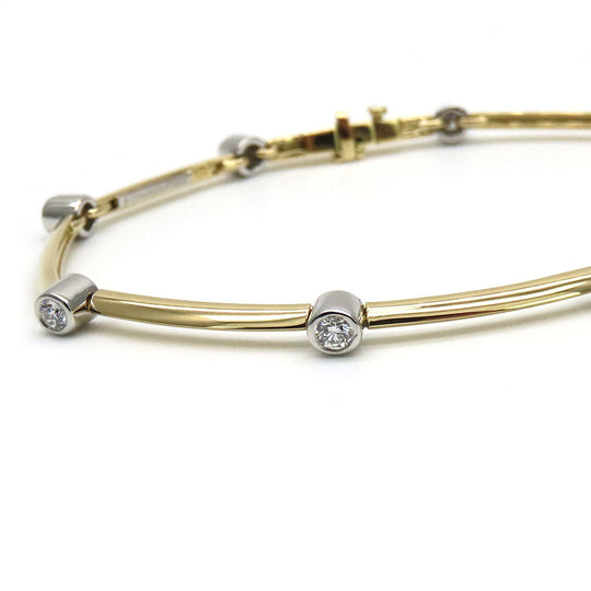 TIFFANY&Co. bracelet K18 Yellow Gold, Pt950Platinum, Diamond Yellow Gold Women Used Authentic