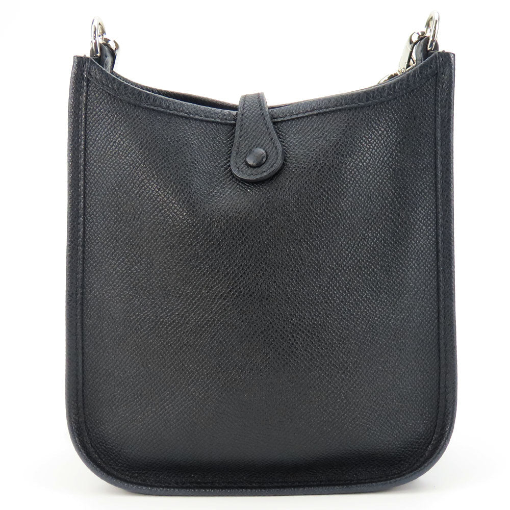 HERMES Shoulder Bag Epsom black Evelyn TPM Women Used Authentic