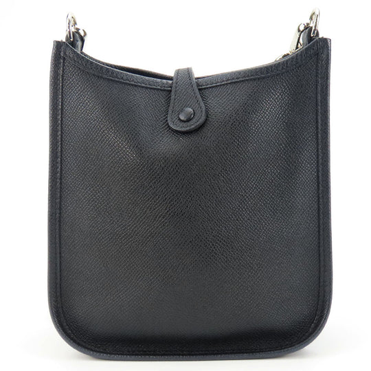 HERMES Shoulder Bag Epsom black Evelyn TPM Women Used Authentic