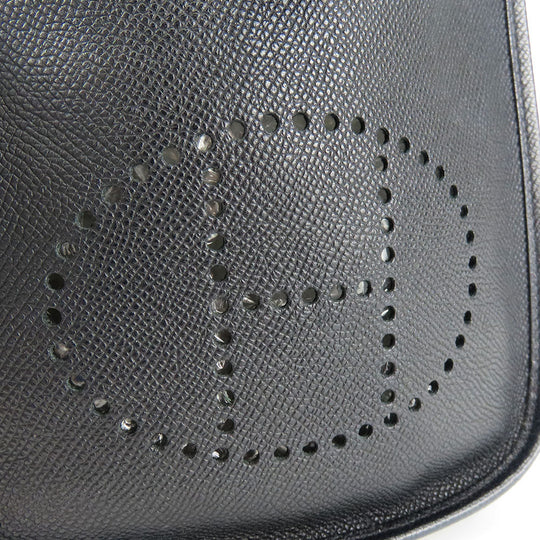 HERMES Shoulder Bag Epsom black Evelyn TPM Women Used Authentic