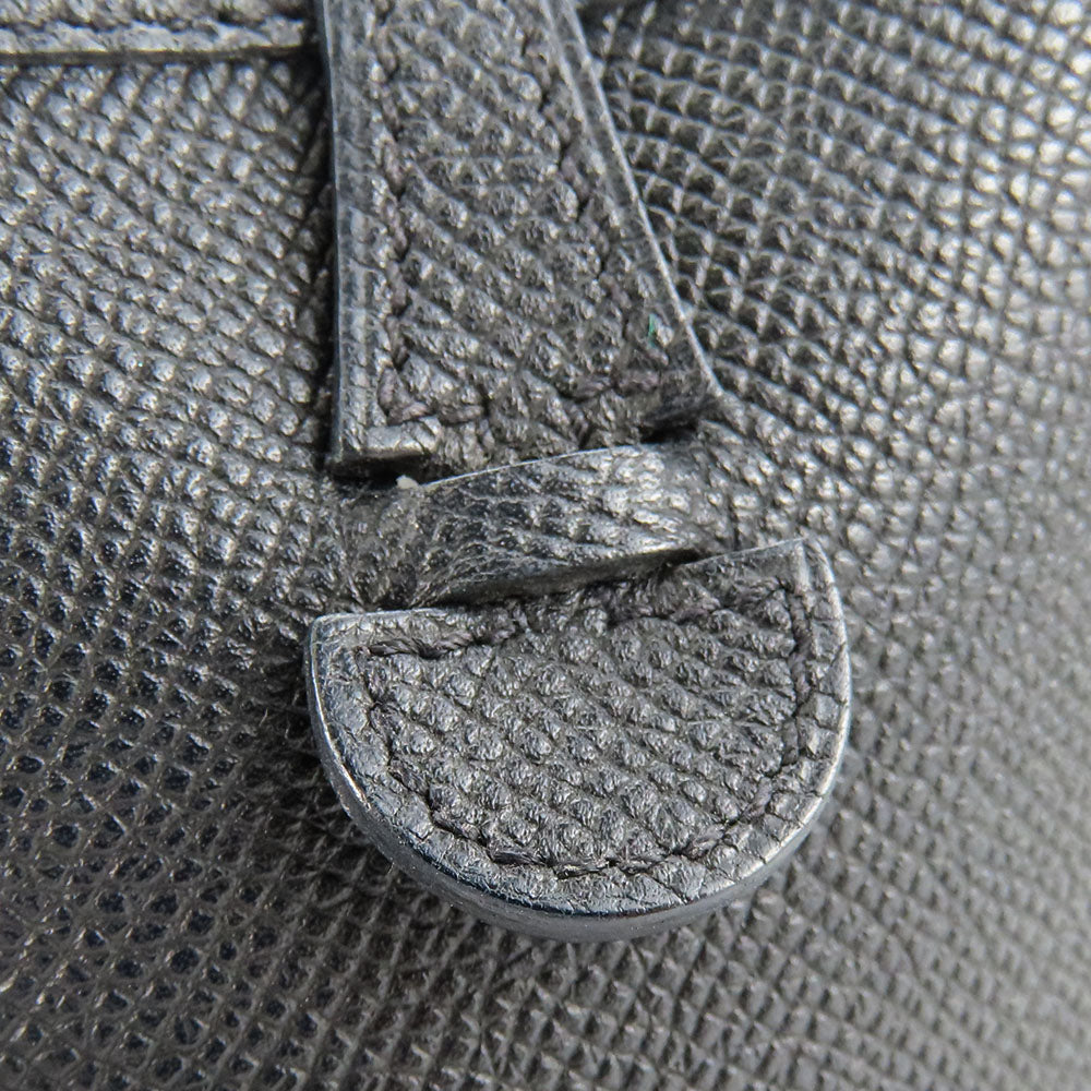 HERMES Shoulder Bag Epsom black Evelyn TPM Women Used Authentic