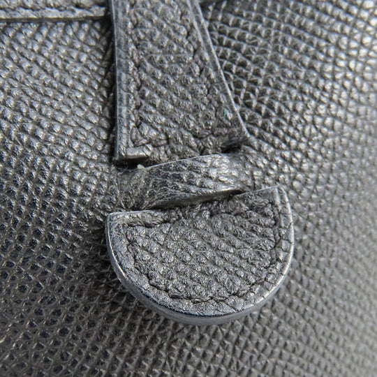 HERMES Shoulder Bag Epsom black Evelyn TPM Women Used Authentic