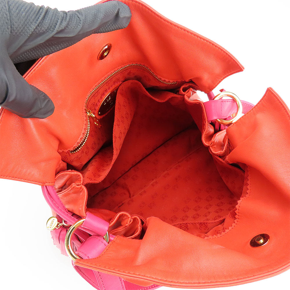 LOEWE Shoulder Bag Nappa leather pink flamenco Women Used Authentic