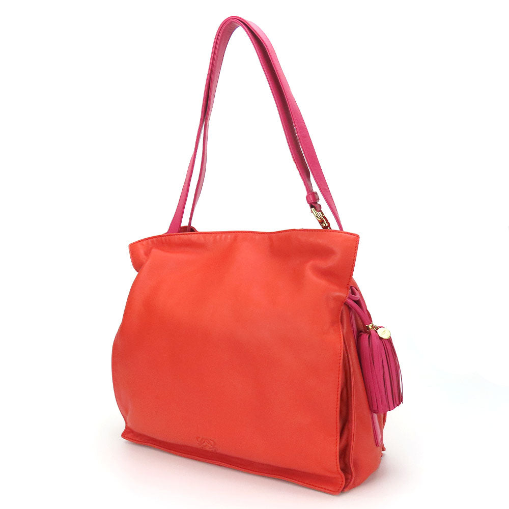 LOEWE Shoulder Bag Nappa leather pink flamenco Women Used Authentic