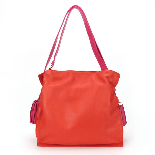 LOEWE Shoulder Bag Nappa leather pink flamenco Women Used Authentic