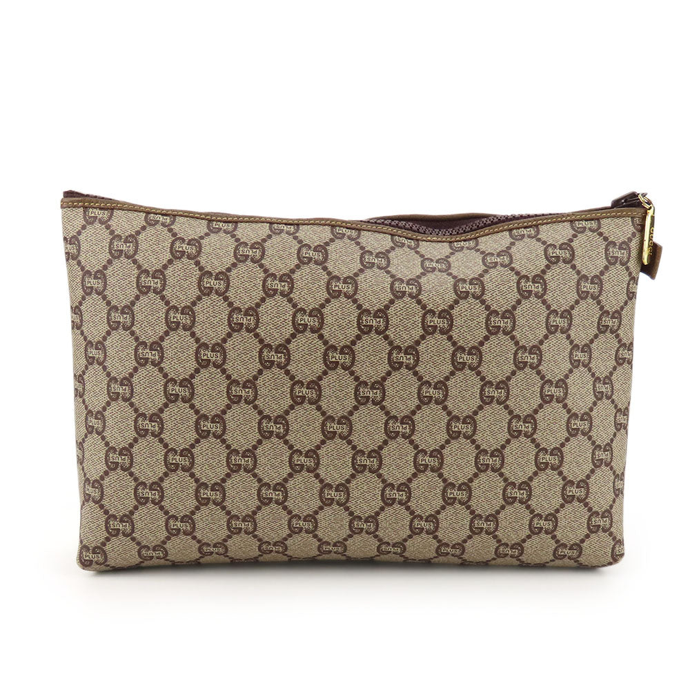 GUCCI business bag GG plus beige Women Used Authentic