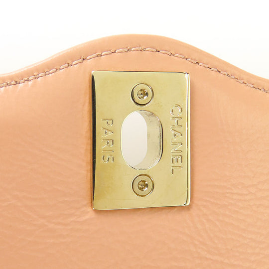 CHANEL Shoulder Bag leather pink Matrasse Women Used Authentic