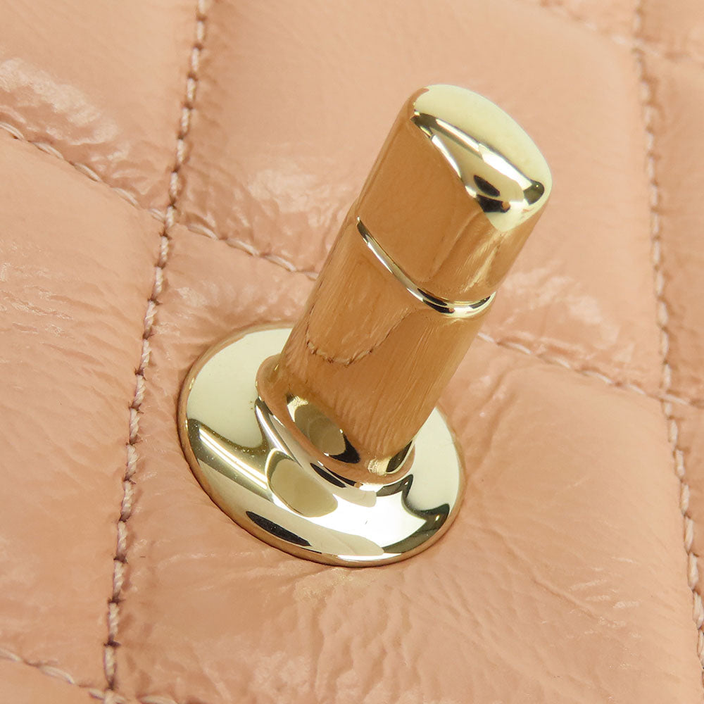 CHANEL Shoulder Bag leather pink Matrasse Women Used Authentic