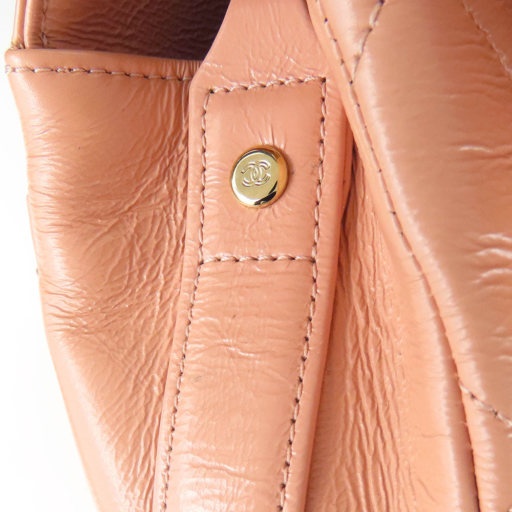 CHANEL Shoulder Bag leather pink Matrasse Women Used Authentic