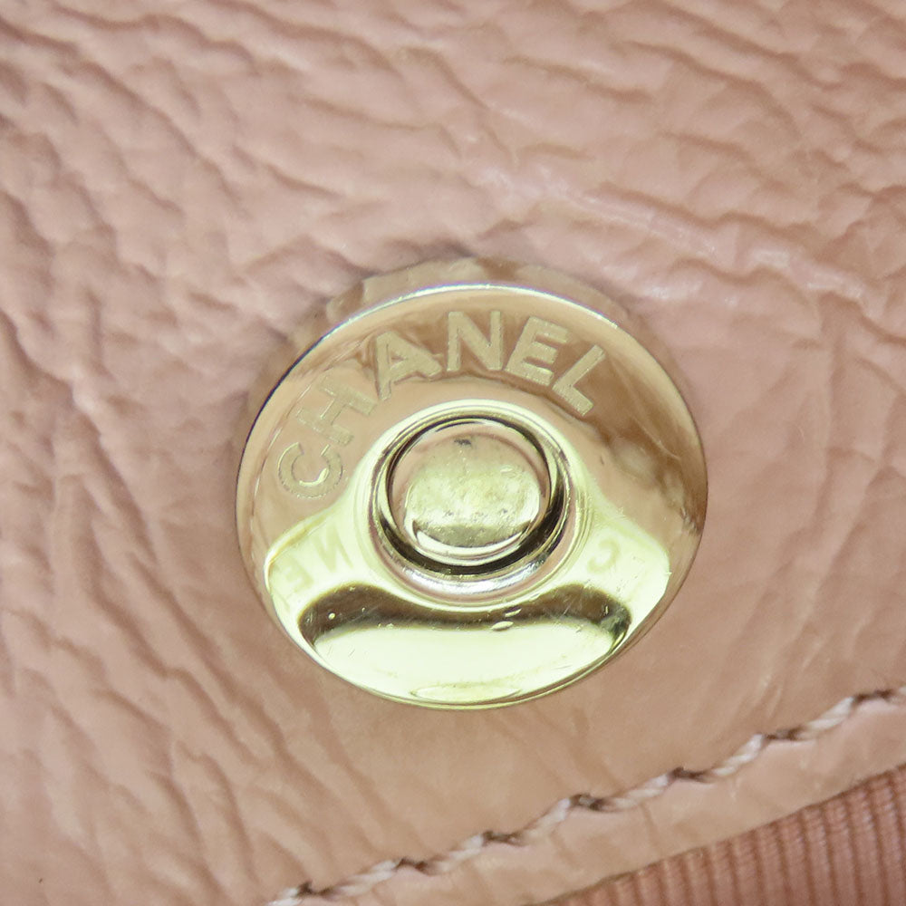 CHANEL Shoulder Bag leather pink Matrasse Women Used Authentic