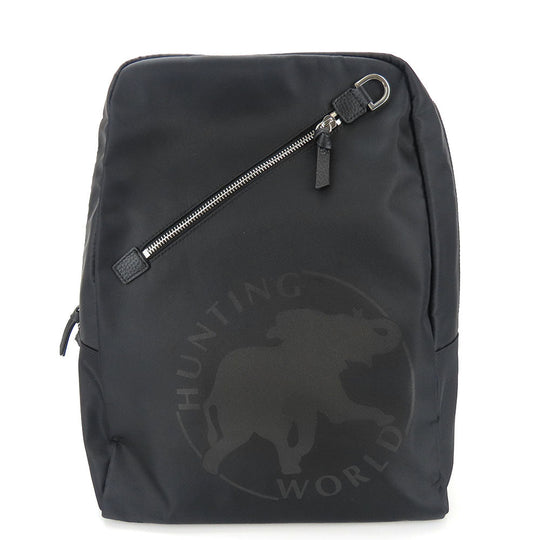HUNTING WORLD Backpack 551904 Nylon, Coated Canvas black Women Used Authentic