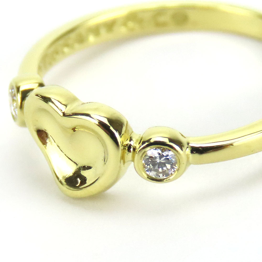 TIFFANY&Co. Ring K18 Yellow Gold, Diamond Yellow Gold Full heart Women Used Authentic