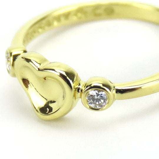TIFFANY&Co. Ring K18 Yellow Gold, Diamond Yellow Gold Full heart Women Used Authentic