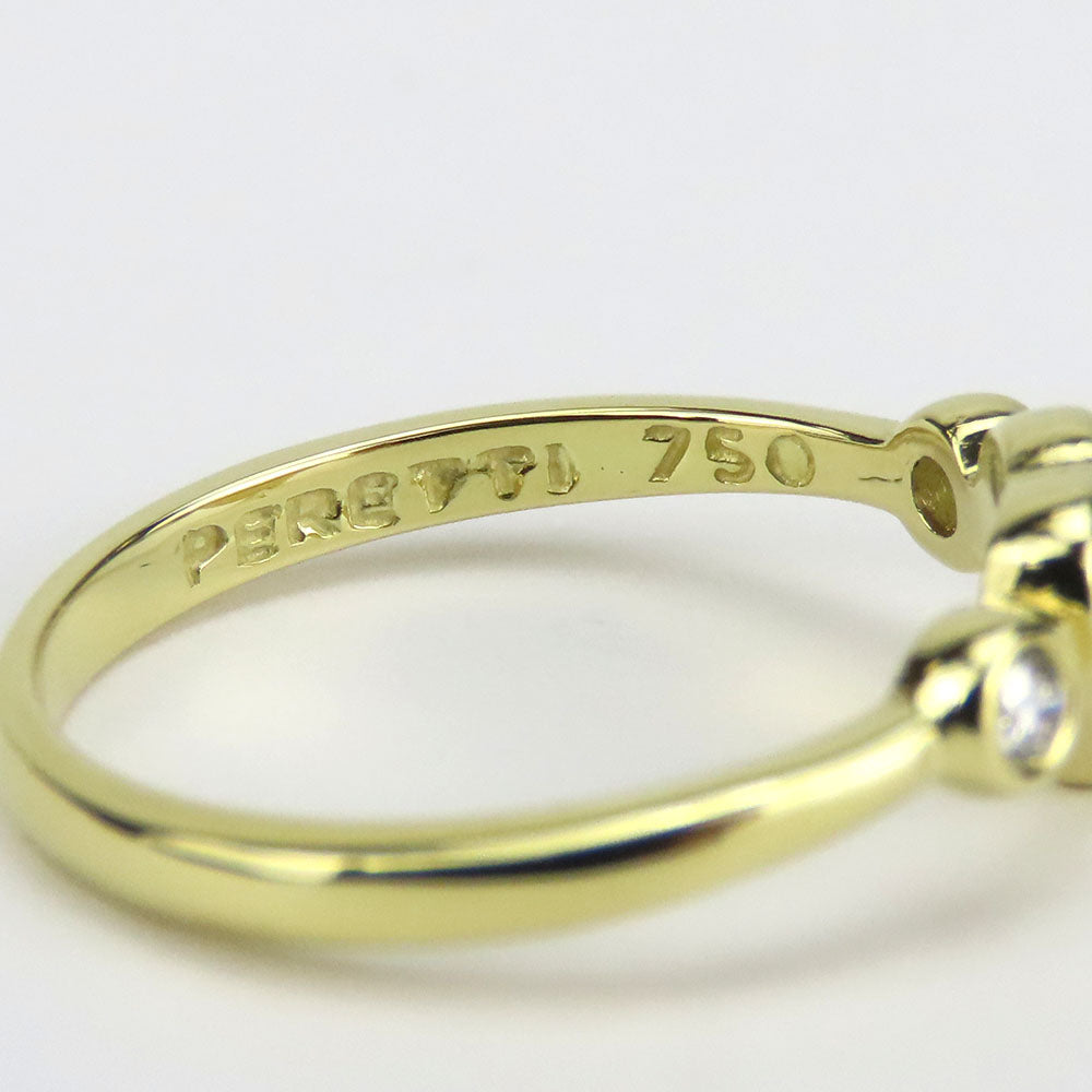 TIFFANY&Co. Ring K18 Yellow Gold, Diamond Yellow Gold Full heart Women Used Authentic