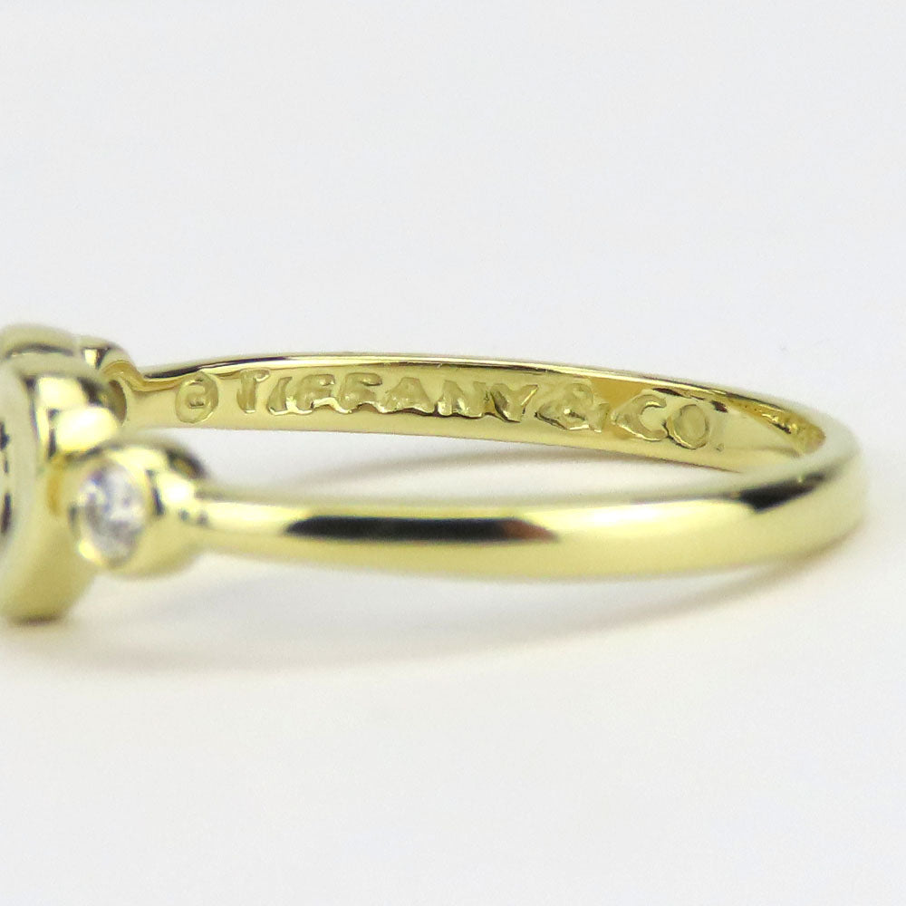 TIFFANY&Co. Ring K18 Yellow Gold, Diamond Yellow Gold Full heart Women Used Authentic