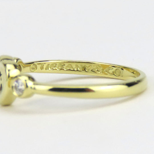 TIFFANY&Co. Ring K18 Yellow Gold, Diamond Yellow Gold Full heart Women Used Authentic
