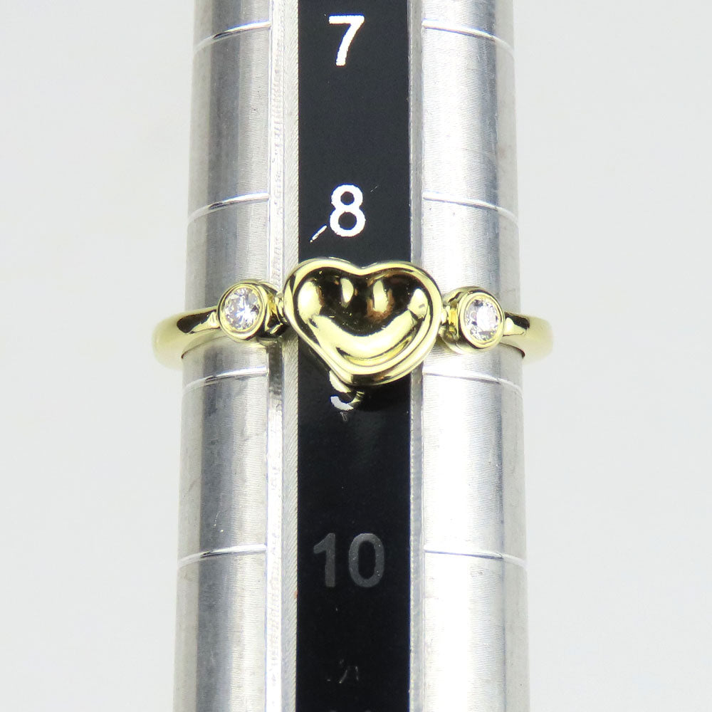 TIFFANY&Co. Ring K18 Yellow Gold, Diamond Yellow Gold Full heart Women Used Authentic