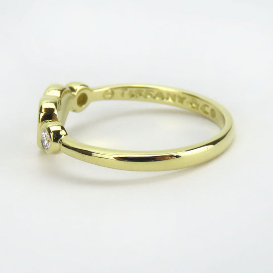 TIFFANY&Co. Ring K18 Yellow Gold, Diamond Yellow Gold Full heart Women Used Authentic