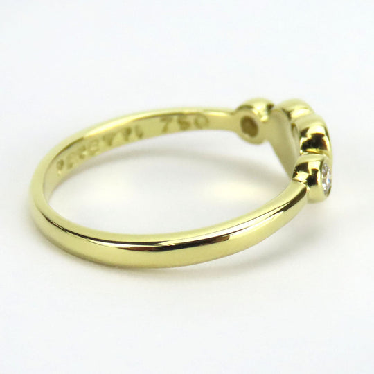 TIFFANY&Co. Ring K18 Yellow Gold, Diamond Yellow Gold Full heart Women Used Authentic
