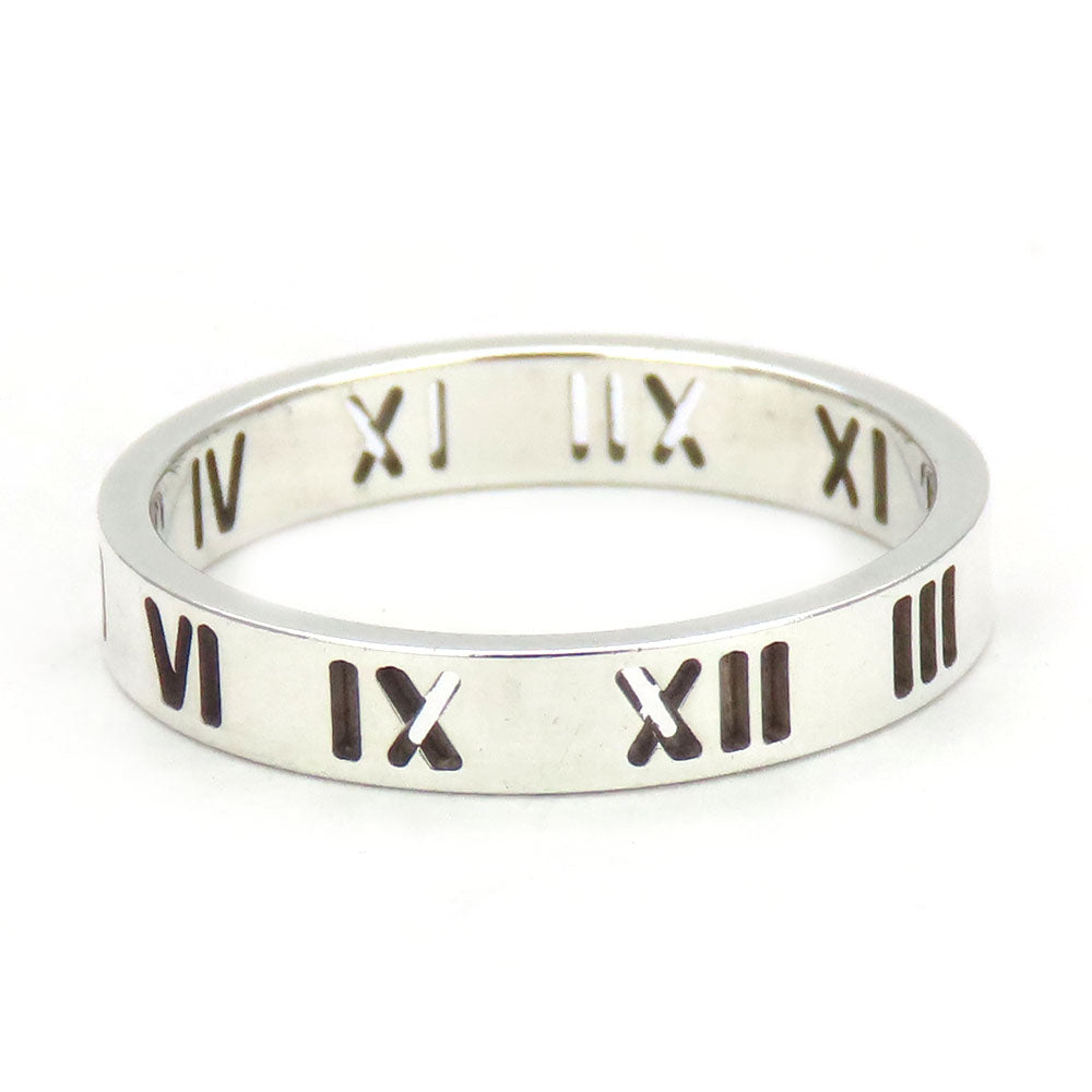 TIFFANY&Co. Ring Silver925 Silver Atlas narrow mens Used Authentic