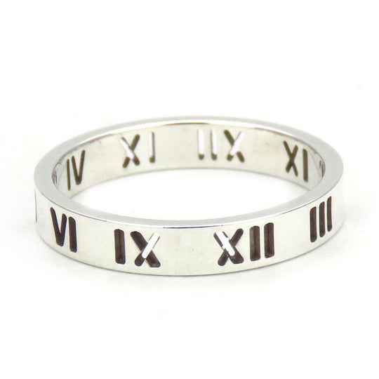 TIFFANY&Co. Ring Silver925 Silver Atlas narrow mens Used Authentic