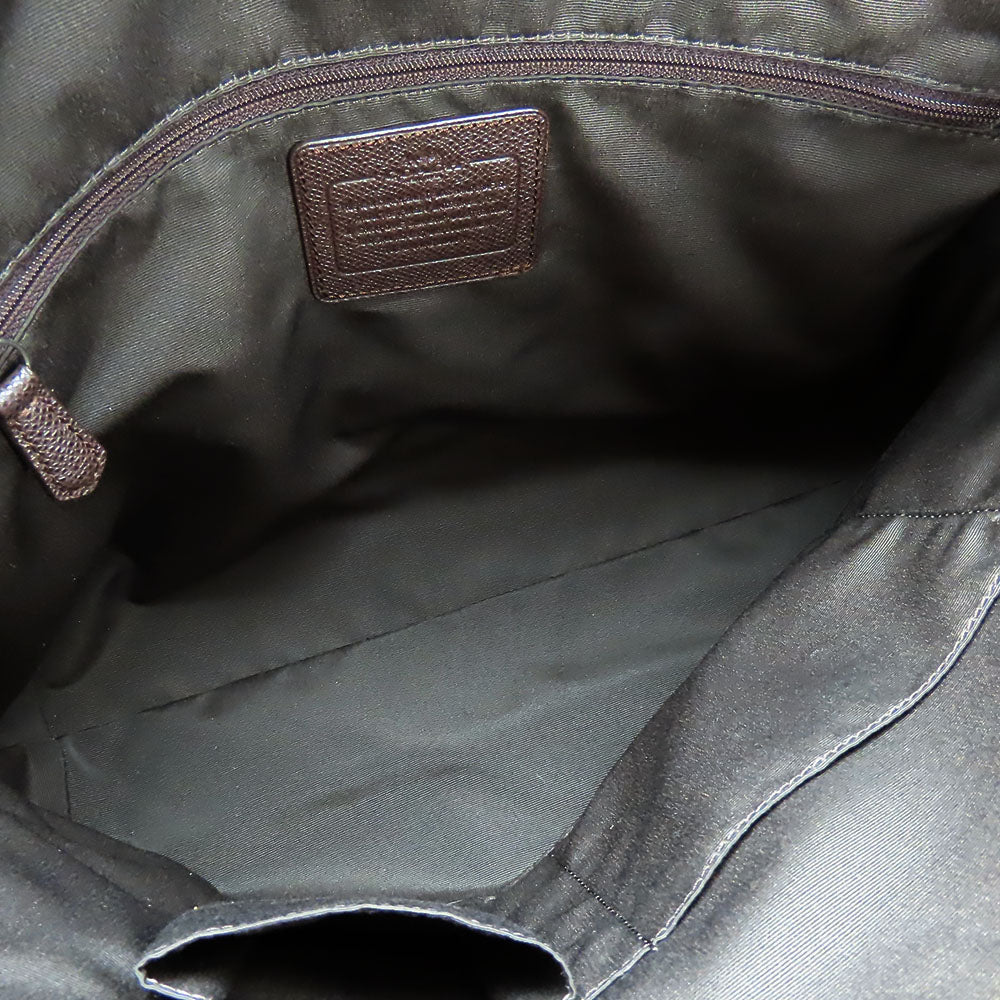 COACH Tote Bag 33480 PVC, Leather Brown Women Used Authentic