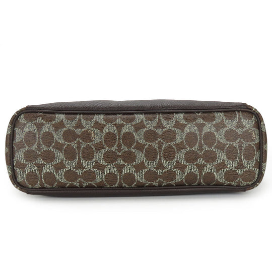 COACH Tote Bag 33480 PVC, Leather Brown Women Used Authentic