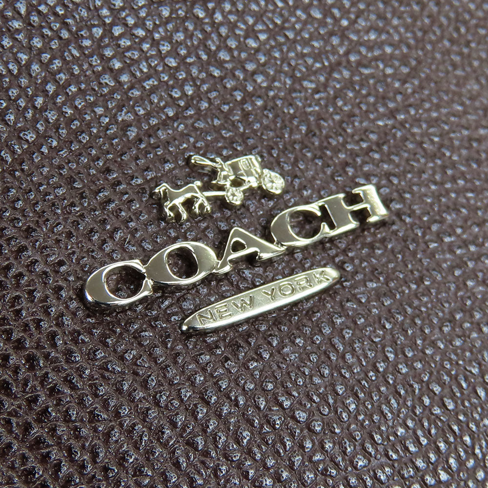 COACH Tote Bag 33480 PVC, Leather Brown Women Used Authentic