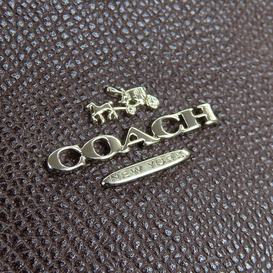 COACH Tote Bag 33480 PVC, Leather Brown Women Used Authentic