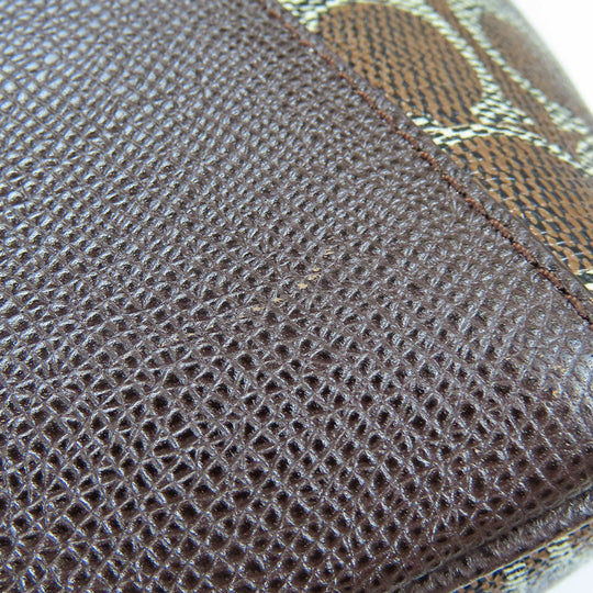 COACH Tote Bag 33480 PVC, Leather Brown Women Used Authentic