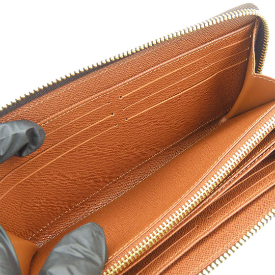 LOUIS VUITTON Long Wallet Purse M42616 Monogram Brown Zippy wallet unisex(Unisex) Used Authentic